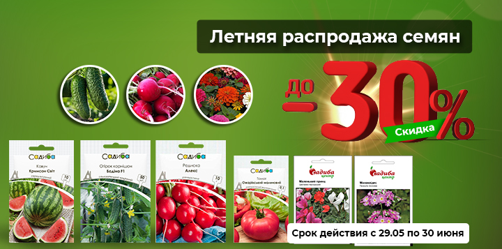 Распродажа семян до -30%