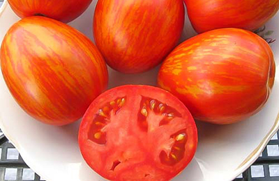 красные полосатые томаты