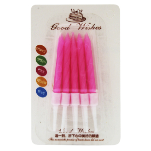 Свічки для торта рожеві, 10 шт