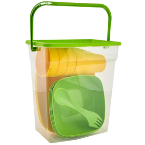 Набір посуду Подарунковий, оливково-жовтий