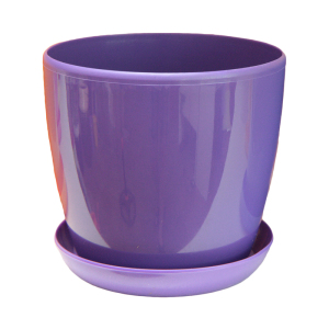 Горшок с подставкой Глянец фиолетовый, 1.4 л