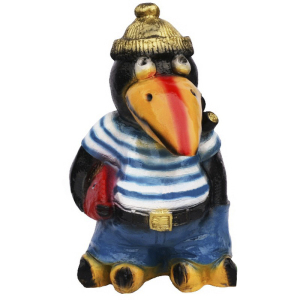 Садова фігура Ворона моряк, 30 см