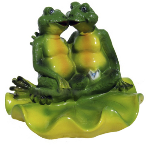 Садова фігура Жаби цілуються, 20 см