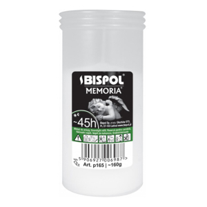 Свічка парафінова Bispol Memoria, 12х6 см, 45 год