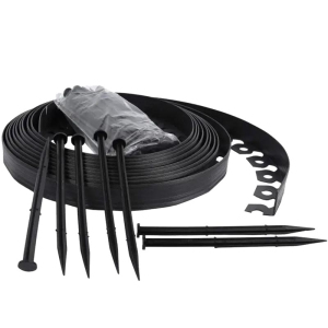 Бордюр садовий чорний, 4 см х 10 м, Gardener