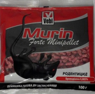 Родентицид Мурін форте мініпеллети 100 гр, VEBI