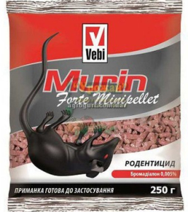 Родентицид Мурін форте мініпеллети 250 гр, VEBI