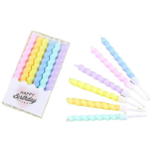 Свечи для торта Спиральки, 6 шт