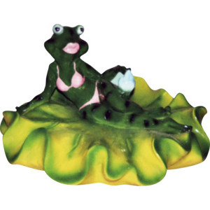 Садова фігура Жаба на лілії, 24 см
