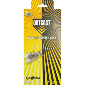 Наклейки от мух Outcast, 4 шт (5 гр), Syngenta