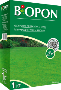 Удобрение для газонов со мхом гранулированное 1 кг, Biopon
