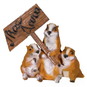 Садова фігура Ховрахи з табличкою, 26 см