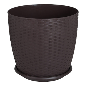 Горшок Ротанг коричневый, 14 л