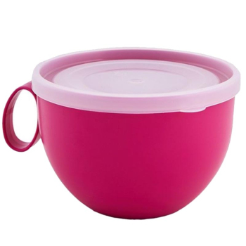 Чашка з кришкою, рожева,  0.5 л