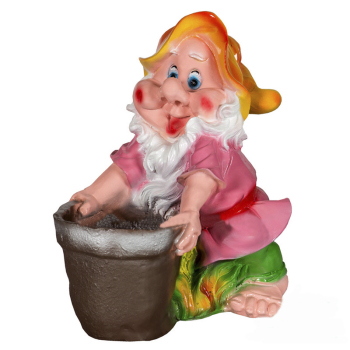 Садова фігура Гном з діжкою, 40 см