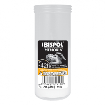Свеча парафиновая Bispol Memoria, 5х12.5 см, 42 ч