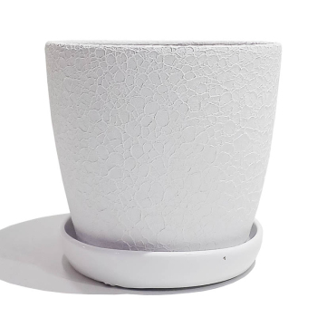 Горшок Сонет шелк, белый, 0.5 л