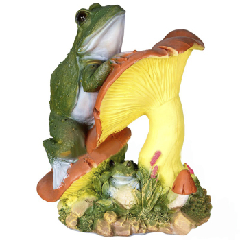 Садова фігура Рижик з жабою, 36 см