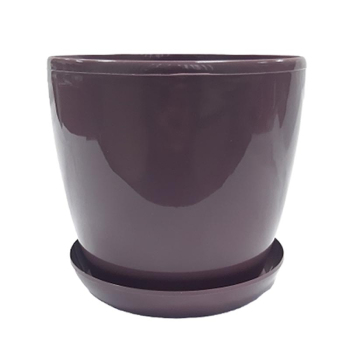 Горшок с подставкой Глянец тёмно-лиловый, 3,3 л