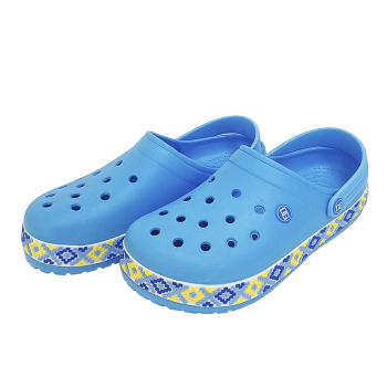 Сабо женские Вышиванка, голубые 39 р, Даго Стиль