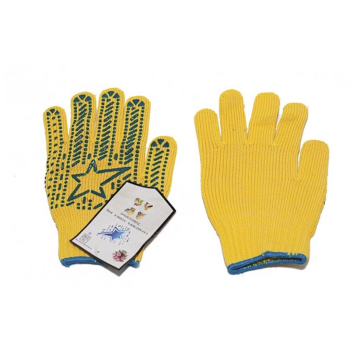 Перчатки рабочие Звезда, желтые