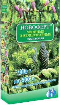 Добриво Хвойні та вічнозелені (весна - літо), 1 кг, Новоферт