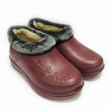 Галоши женские на меху бордовые Паяс, 39 р