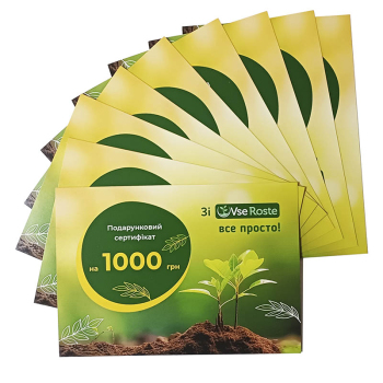 Подарунковий сертифікат на 1000 гривень