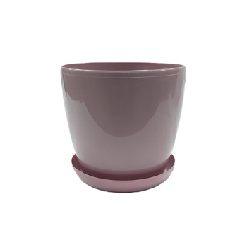 Горшок с подставкой Глянец пудра, 0,8 л