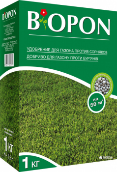 Удобрение для газонов против сорняков гранулированное 1 кг, Biopon